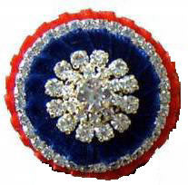 Pleated Design with Diamante Ring